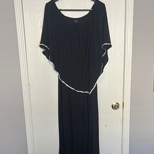 MSK Black Maxi Dress with White Accents